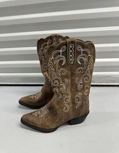 Stivali western da cowgirl Justin McKayla in pelle marrone stile L2561 da donna taglia 9 B - Foto 1 di 7