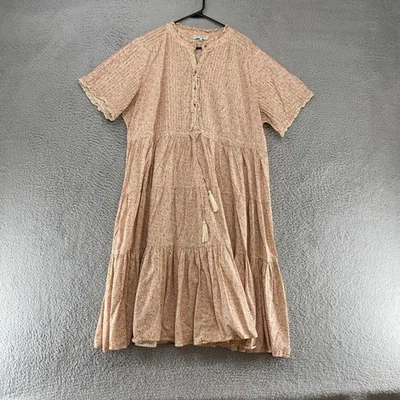 Vestido Ivy City para mujer 3XL floral midi en capas pradera boho manga corta Foto 1 de 4