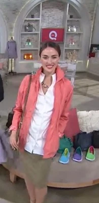 Chaqueta cortavientos Dennis Basso para mujer coral anorak talla L Foto 1 de 4