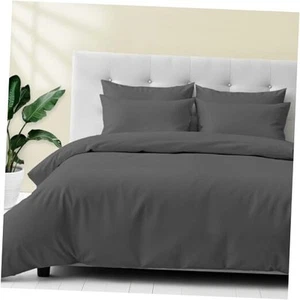 Egyptian Cotton Twin Size Duvet Cover Only - Premium 600 Thread Count - Picture 1 of 7