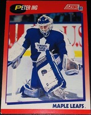 1991-92 Score Canadian Bilingual Peter Ing Toronto Maple Leafs #55