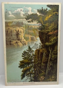 Victorian Trade Card Janesville Machine Co Cultivators Dells Of Wisconsin 1892 - Picture 1 of 3