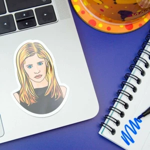 BUFFY Vinyl Aufkleber: Der Vampirjäger starke weibliche Retro TV Michelle Gellar - Bild 1 von 1