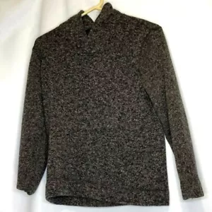 Old Navy Boys Sweater Two Tone Brown Knit One Button Collar Warm Cozy XL 14-16 - Picture 1 of 9