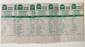 3 etichette adesive vintage anni 70 QUAKER STATE MOTOR OIL Service Record BATTERIA OLIO - Foto 1 di 9