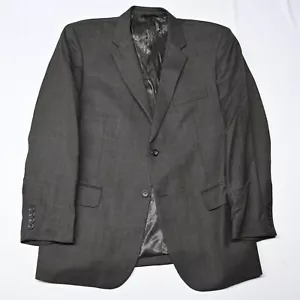 Joseph Feiss 46R Brown Herringbone Flannel 100% Wool Mens Blazer Sport Coat - Picture 1 of 12