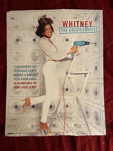 WHITNEY HOUSTON – The Greatest Hits – 2000 promo POSTER 17x22"  USA - Picture 1 of 1