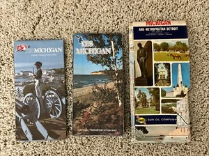 Lot of 3 Vintage Michigan Maps 1985-1987 - Picture 1 of 14