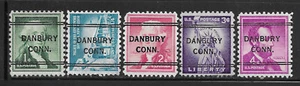 Connecticut Precancels - Danbury 243 - 5 Different Liberty DLEs - Picture 1 of 1