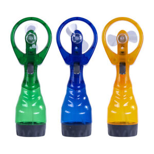 3x Portable Cooling Water Spray Fan 26.5cm Handheld Battery Operated Assrd