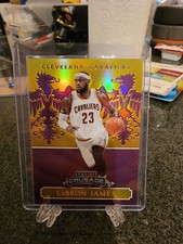 2014-15 Panini Excalibur Crusade Purple Gold  #93 LeBron James Cavaliers #d 2/75