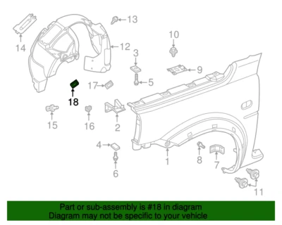 (1) GENUINO LAND ROVER CLI100020 Cubierta Clip-Revestimiento de rueda delantera 96-06 Freelander Foto 1 de 4