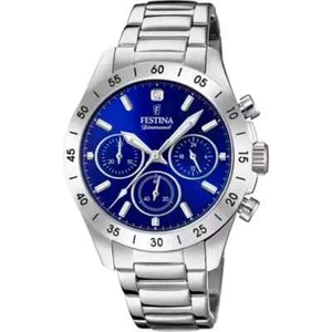Festina Boyfriend F203972 Womens Stainless Steel Blue Chronograph Dial Watch - Picture 1 of 3