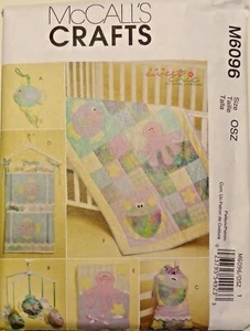 Baby Quilt, Blanket, Organizer Bag and more Pattern, One Size McCall's M6096 NIP - Picture 1 of 2