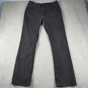 Riders by Lee Curvier Jeans Womens 14L Black Stretch Straight Leg Denim Pants - Picture 1 of 8