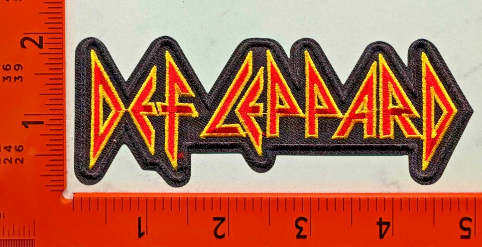 Def Leppard Patch Embroidered Iron/Sew-On Rock Band Logo Appliqu - Image 1 of 1