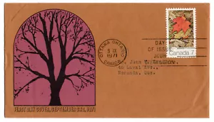CANADA Otawa FDC SPD 1971 Autumn - Imagen 1 de 1