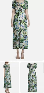 $328 Kate Spade Women’s Full Bloom Belted Maxi Dress Green Multicolor Sz L - Picture 1 of 2