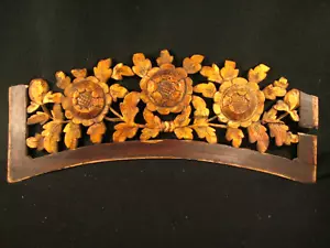ANTIGUO PANEL ARQUITECTÓNICO CHINO DINASTÍA QING TALLADO A MANO CRISÁMICO - Imagen 1 de 12