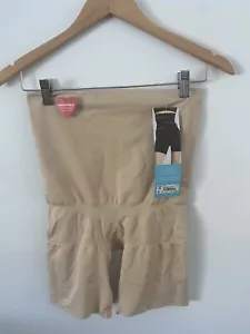 New ASSETS by Spanx Shaping Girl Shorts Soft Nude Seamless Smoothing Sz 1X - Picture 1 of 5