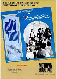 1966 The Temptations "Gettin' Ready" Album Release Industry Promo Reprint Ad - Picture 1 of 1