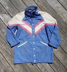 Vintage 1980S Sergio Valente Retro Color Blocked Periwinkle Windbreaker Jacket L
