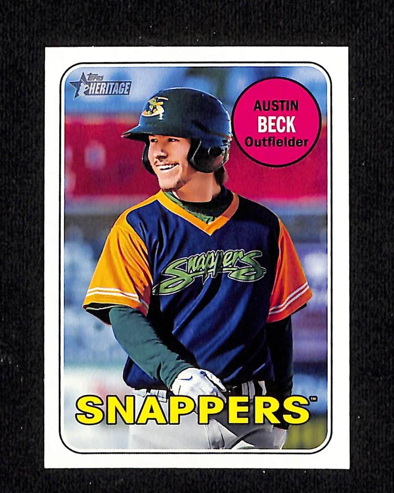 Austin Beck 2018 Topps Heritage Minors Card #88; Snappers - Image 1 of 1