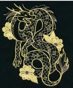 GOLDEN DRAGON VARIETY OF BATHROOM TOWELS EMBROIDERED BY LAURA - Picture 1 of 1