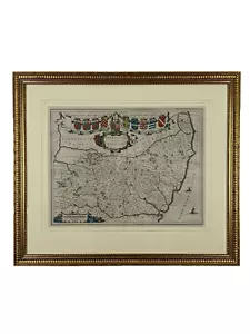 Map Of Suffolk By Joan Blaeu c. 1645 - Picture 1 of 2