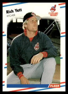 1988 Fleer #621 Rich Yett Cleveland Indians Baseball Card - Picture 1 of 2
