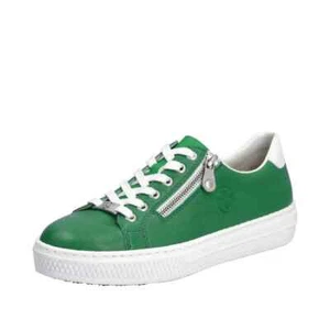 ZAPATOS CON CORDONES DE CUERO VERDE RIEKER L59L1-52 PARA DAMA - Imagen 1 de 7