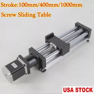 US Kugelumlaufspindel Linear CNC Gleithub 400/1000 mm Stellantrieb + 57 Schrittmotor - Bild 1 von 11