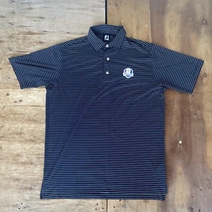 Footjoy Golf Poloshirt Large blau Ryder Cup Performance Preppy gestreift - Bild 1 von 13