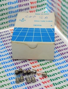 GMA FAST BLOW GLASS FUSE /  .5amp  / 5x20mm / 10 PIECES (qzty) - Picture 1 of 3