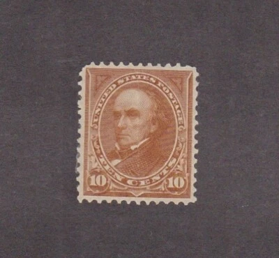 US Scott #283 10c Daniel Webster Stamp F/VF+ MOGH Crease. CV $150  Free Shipping - Image 1 of 3