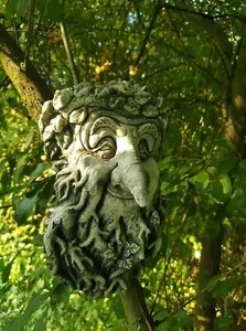 STEINFIGUR, GREENMAN, WAND RELIEF woodman, GARGOYLE, STEINGUSS FROSTFEST - Bild 1 von 2