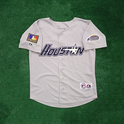 Houston Astros 1994 Grey Road Throwback MLB 125th Anniv. Men's Jersey Cover