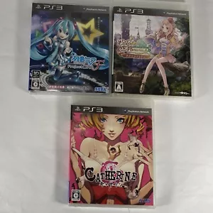 Lot3 PS3 Hatsune Miku Project Diva F & Atelier Meruru Alchenese & Catherine. - Picture 1 of 24