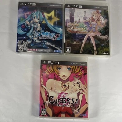 Lot3 PS3 Hatsune Miku Project Diva F & Atelier Meruru Alchenese & Catherine. - Image 1 of 4