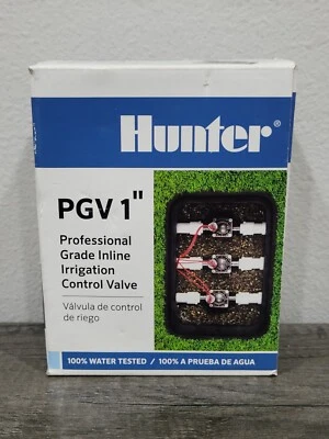 Hunter PGV 1" Inline Irrigation Control Valve - Black Professional Grade New - Image 1 of 2