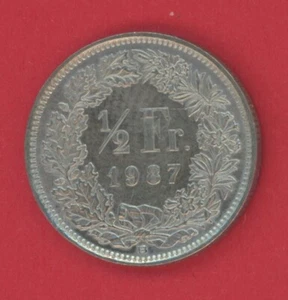 SWITZERLAND 1/2 FRANC 1987 KM # 23a.3 UNC LESS. - Picture 1 of 2