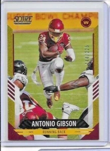 2021 Panini Score Antonio Gibson (MISSPRINT) card #80 Numbered 144/225 - Picture 1 of 2