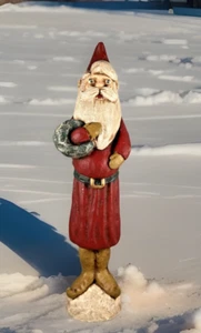 Vintage 1992 Jim Shore Santa Claus Gnome Wreath Christmas Figurine 12"Tall - Picture 1 of 13