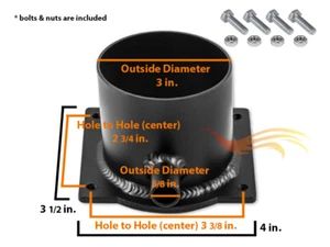 89-94 240SX S13 2.4 KA24E KA24DE ADMISIÓN DE AIRE MAF Sensor Filtro Placa Adaptador - Imagen 1 de 1
