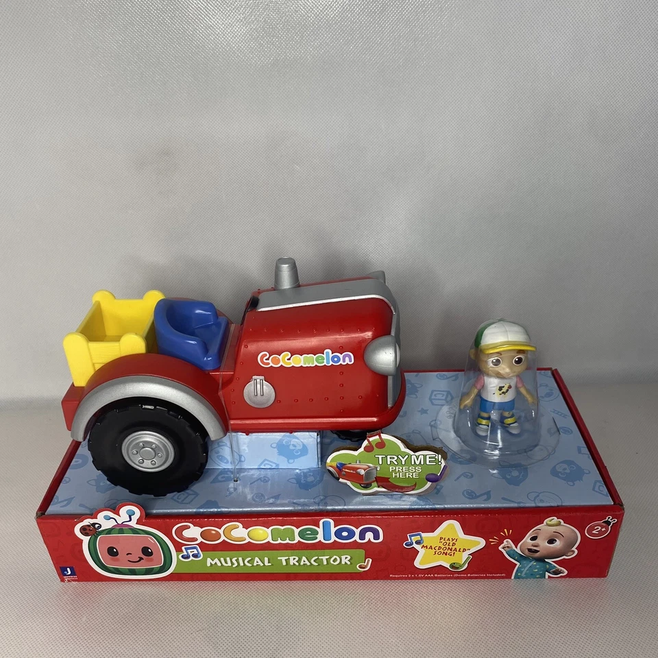 CoComelon Musical Tractor w/ Sounds & Exclusive 3-inch Farm JJ Toy Old MacDonald - Image 1 of 4