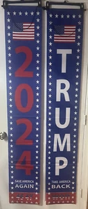 Banner de porche colgante Donald Trump 2024 - Paquete de 2 - Imagen 1 de 6