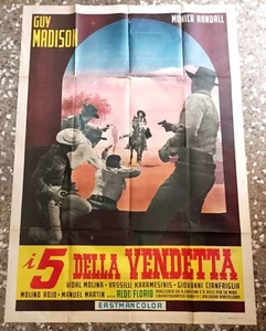 Manifesto originale 2F - I CINQUE DELLA VENDETTA - Movie Poster Affiche - Foto 1 di 1