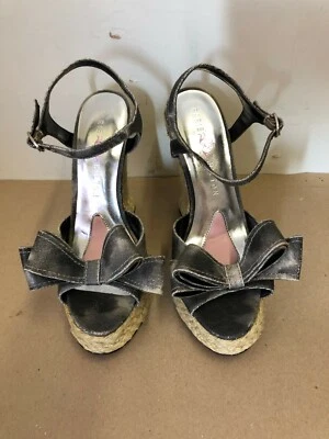 Paris Hilton Mars Platform Bow Wedge Heels Size 8 - Image 1 of 4