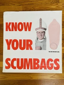 Póster de concientización sobre el SIDA de colección 1989 Act Up Know Your Scumbags Richard Deagle RARO - Imagen 1 de 10