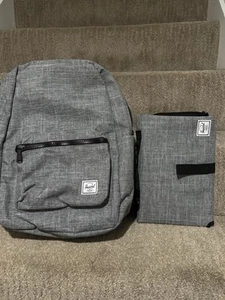 Herschel Supply Co. Settlement Sprout Backpack Diaper Bag Gray with Changing Mat - Picture 1 of 4